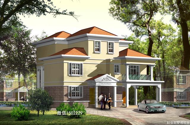 農村小別墅設計圖 新農村三層住宅設計圖 兩層自建別墅施工圖紙！