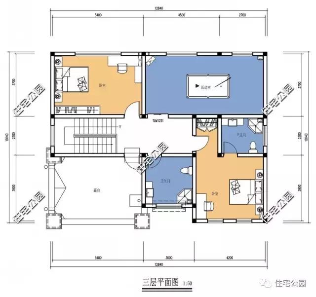 農村別墅戶型12X12米，7臥室，實用又接地氣！