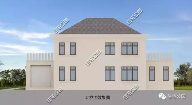 農村自建歐式別墅21X12米，四平八穩、潔污分離！