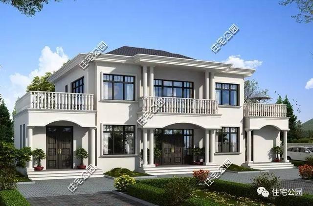 農村自建歐式別墅21X12米，四平八穩、潔污分離！