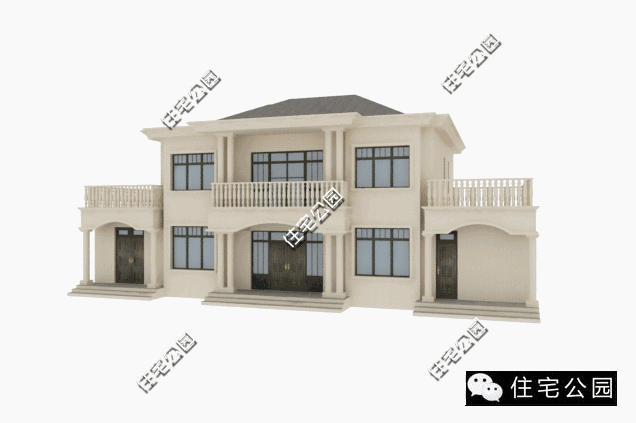 農村自建歐式別墅21X12米，四平八穩、潔污分離！