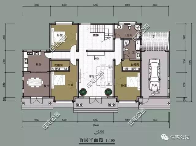 農村自建歐式別墅21X12米，四平八穩、潔污分離！