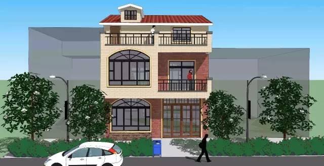 你看到后一定會很驚訝，這是開間僅為8.4米的三層別墅