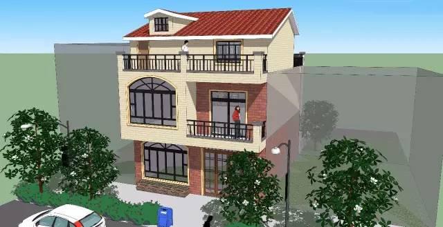 你看到后一定會很驚訝，這是開間僅為8.4米的三層別墅