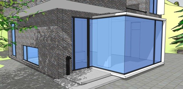 農村現代別墅，屋頂帶蓄水池，簡約時尚，