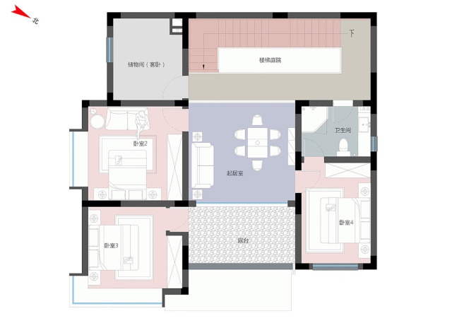 農村現代別墅，屋頂帶蓄水池，簡約時尚，