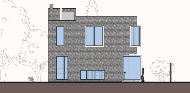 農村現代別墅，屋頂帶蓄水池，簡約時尚，