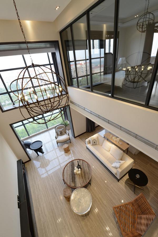 云溪花園，現(xiàn)代簡(jiǎn)約別墅裝修，挑空的設(shè)計(jì)也很美！