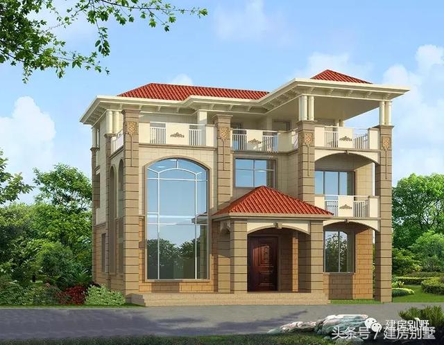 2棟三層歐式自建樓房設(shè)計(jì)圖，隨便建一棟不愁找媳婦