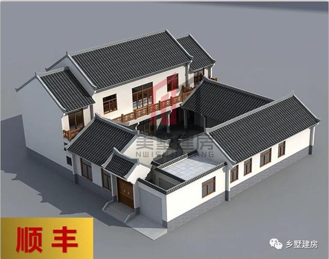 傳統中式自建別墅與現代風格碰撞，看看你喜歡這種自建房嗎？