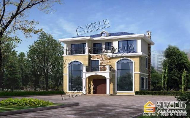 占地133平造價35萬農村三層別墅戶型圖，帶洗衣房儲藏室