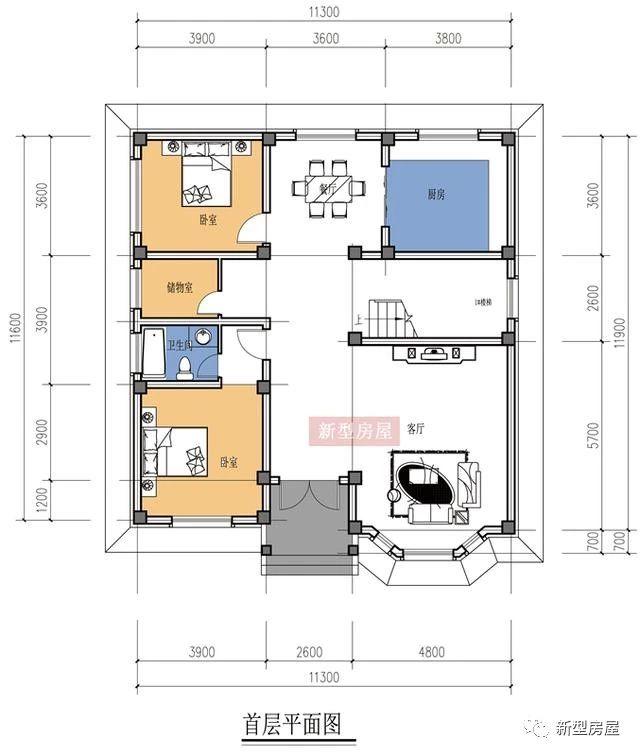 農村徽派別墅戶型方案集合！1層2層3層的全都有