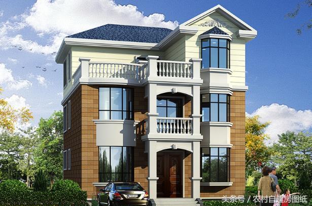 5款開間10米內(nèi)的三層樓房設(shè)計方案，造價不高還有面子