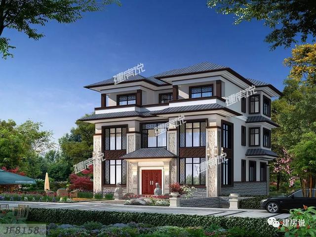 5套新中式房屋設計方案圖，經典耐看，比歐美風格更高端