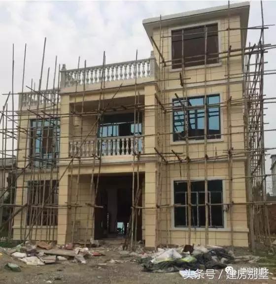 農(nóng)村自建房外裝選用真石漆，既省事又省錢，曬曬建房過程