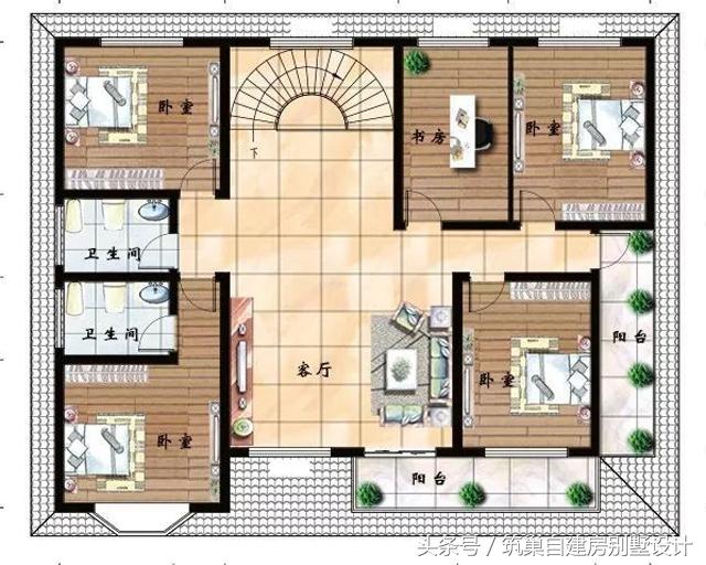 2款35萬左右二層農村自建房設計圖，第二款帶完工圖