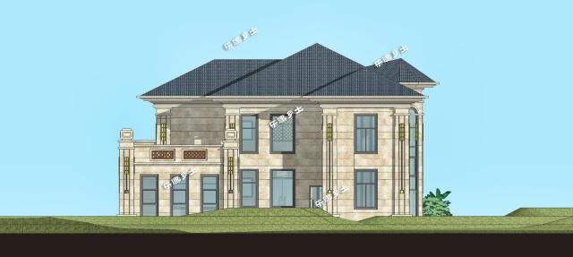 20X18米東南亞風格二層鄉村田園別墅！