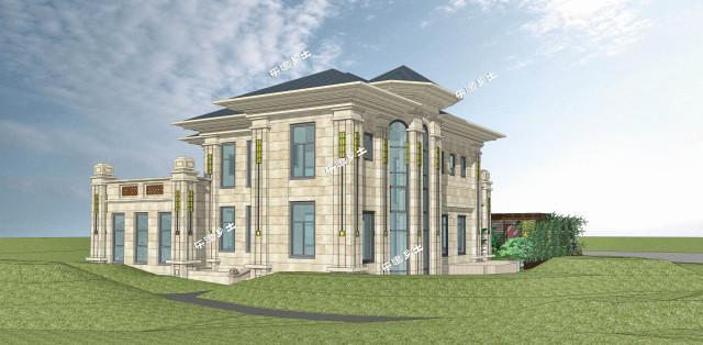 20X18米東南亞風格二層鄉村田園別墅！