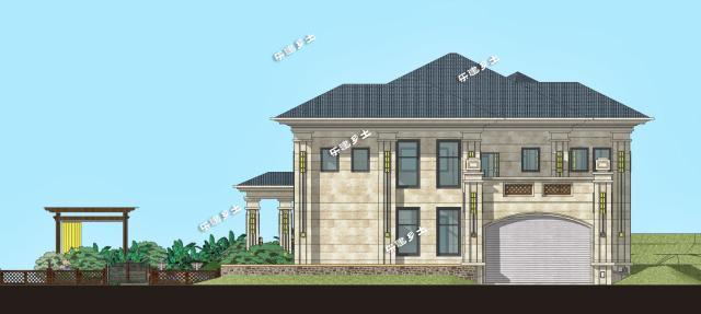 20X18米東南亞風格二層鄉村田園別墅！