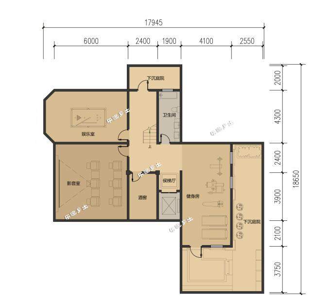 20X18米東南亞風格二層鄉村田園別墅！