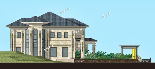 20X18米東南亞風格二層鄉村田園別墅！