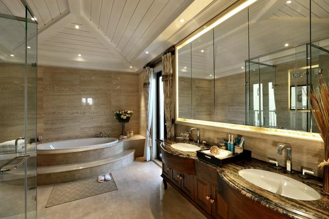 裝修實景〡384㎡美式獨棟別墅，前后庭院，靠山而居！