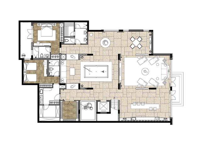 裝修實景〡384㎡美式獨棟別墅，前后庭院，靠山而居！