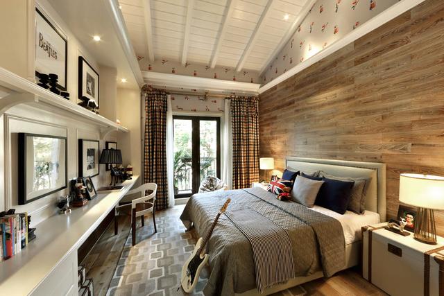 裝修實景〡384㎡美式獨棟別墅，前后庭院，靠山而居！