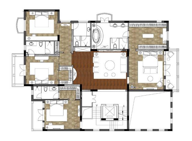 裝修實景〡384㎡美式獨棟別墅，前后庭院，靠山而居！