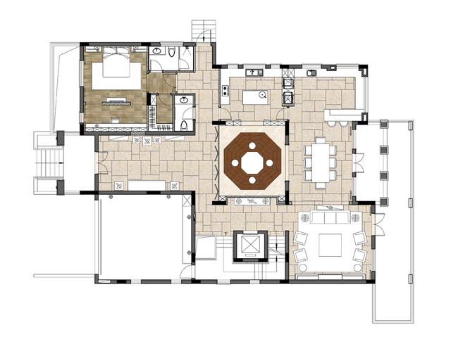 裝修實景〡384㎡美式獨棟別墅，前后庭院，靠山而居！