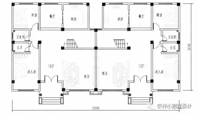 4套經典兄弟雙拼別墅戶型分享，兄弟一起建省錢又有面子！