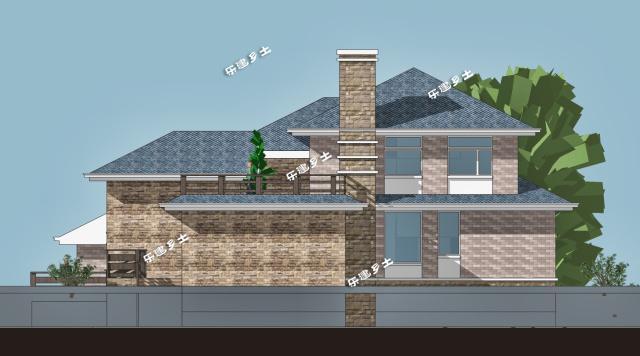 坡面宅基地上的二層北美風別墅！