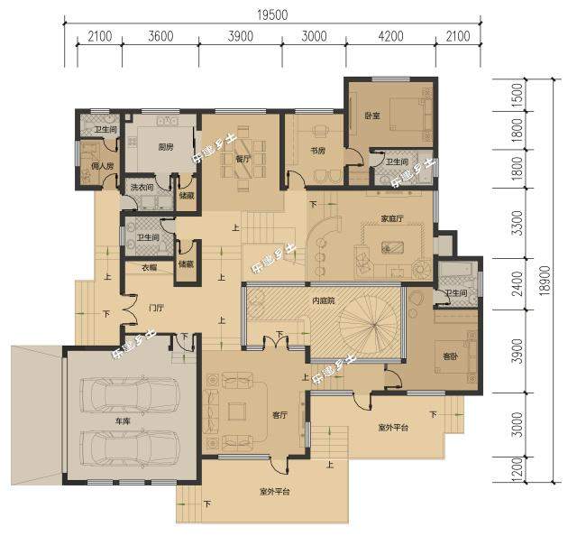 坡面宅基地上的二層北美風別墅！