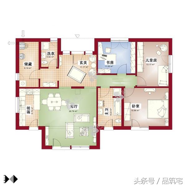 5套一層自建平房戶型圖，有20萬就能隨便挑著建
