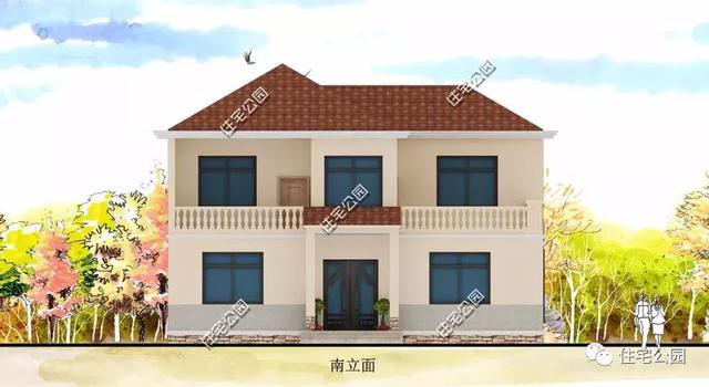 9X12米溫馨2層別墅設計方案圖，別看戶型小，照樣很大氣！