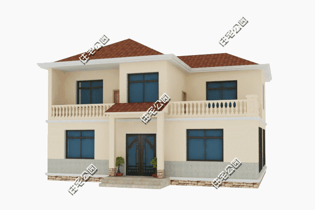 9X12米溫馨2層別墅設計方案圖，別看戶型小，照樣很大氣！