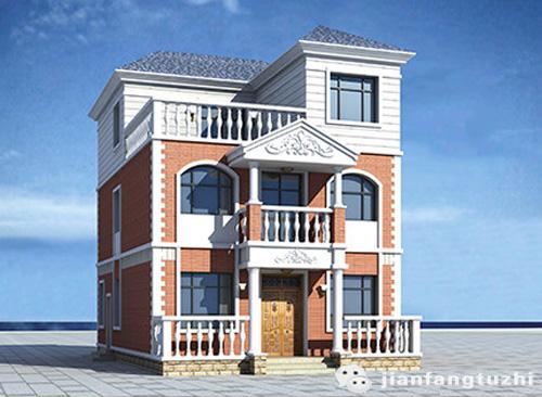 110㎡30萬2廳6室3衛三層自建房設計圖