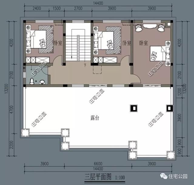 14x14米歐式別墅圖，美好的農村生活自此開始