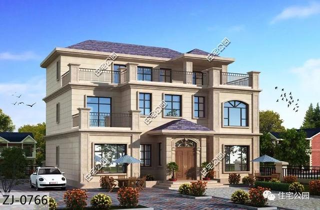 14x14米歐式別墅圖，美好的農村生活自此開始