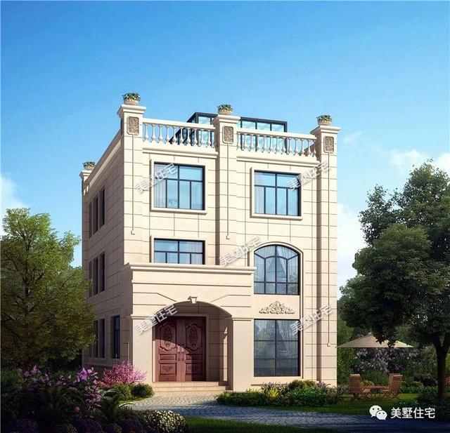 2款占地100平內現代平頂三層別墅圖，給設計師99分