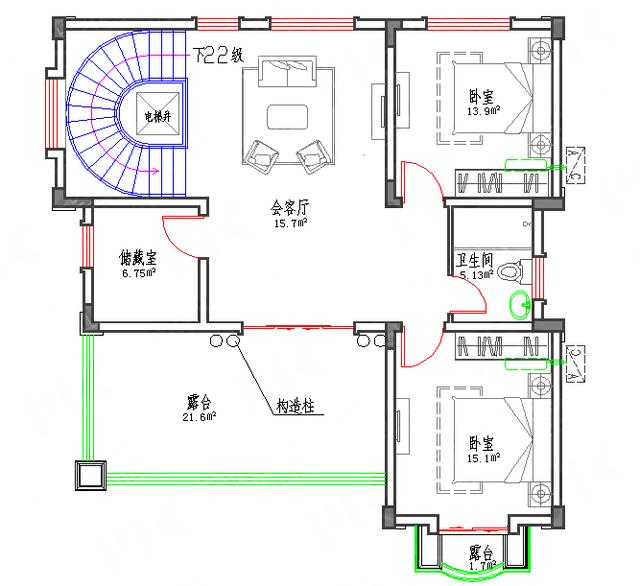 11×11米方正三層自建樓房設計圖，農村還是喜歡方方正正的