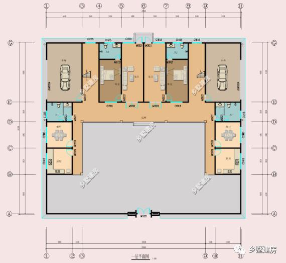 農村自建二層四合院別墅，需要多少錢？看完這套圖紙借錢都得建