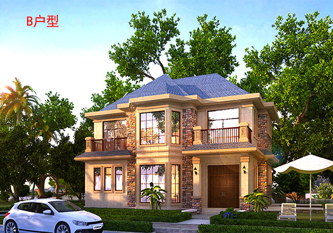 110平左右農村復式二層小樓設計圖，外觀非常受歡迎