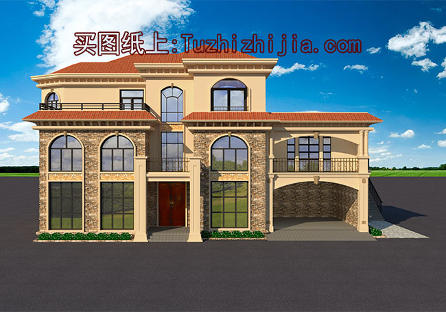 300平大戶型豪華三層別墅設計圖，帶總統套房