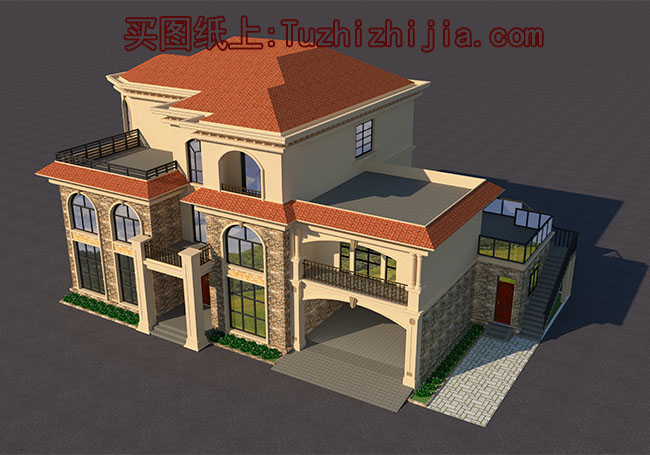 300平大戶型豪華三層別墅設計圖，帶總統套房