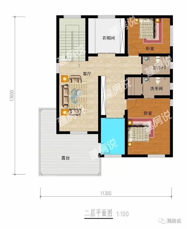 5套占地100平左右的別墅戶型圖，不攀比，夠住就好