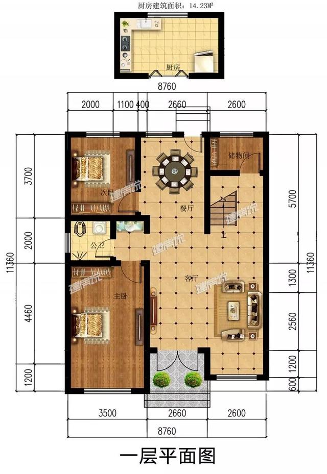 5套占地100平左右的別墅戶型圖，不攀比，夠住就好