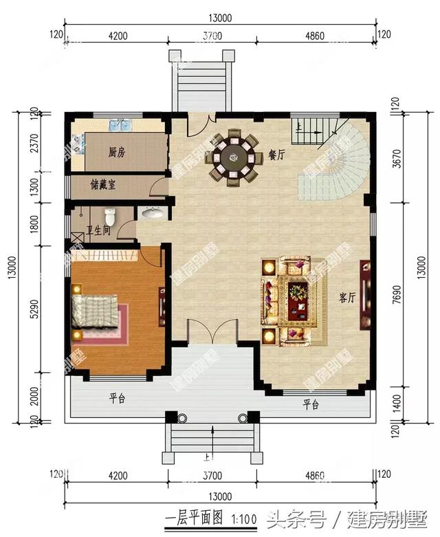 4棟面寬13米的三層樓房圖，隨便選一棟建都讓人羨慕