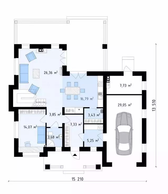 我這兩層帶車庫別墅完工后, 鄰居再也不顯擺他的房子了