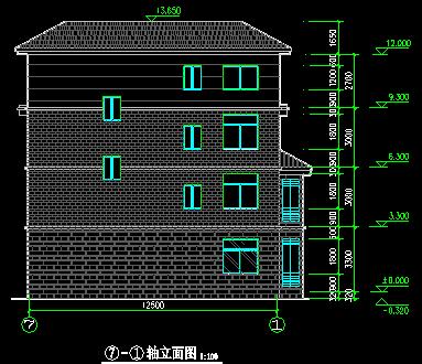 30萬建4層單家獨院式別墅！坡屋面形式鏤空欄桿以及八角窗運用！